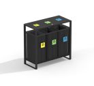 Black recycling bin 