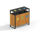 Wooden recycling bin 