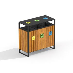 Wooden recycling bin 